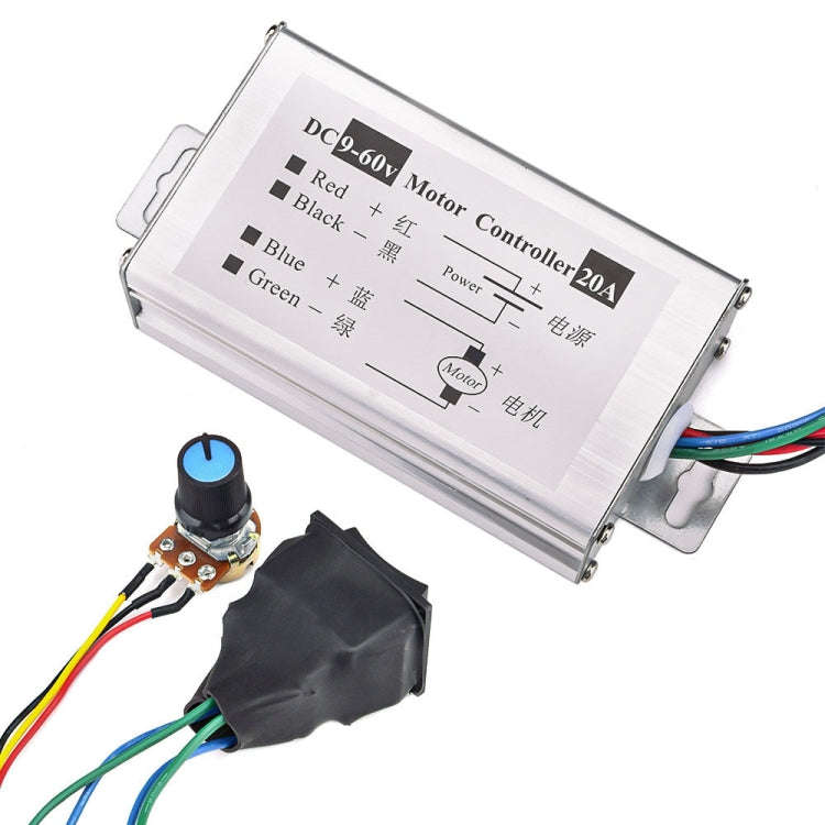 20A Forward And Reverse DC Speed Regulator 9-60V Pulse Wide Motor Driver PWM Control Board(With S...