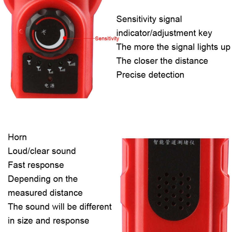 NOYAFA NF-5140 Wall Pipe Blockage Detector Pipe Blockage Detector For Iron/PVC/Cement/Steel Pipes