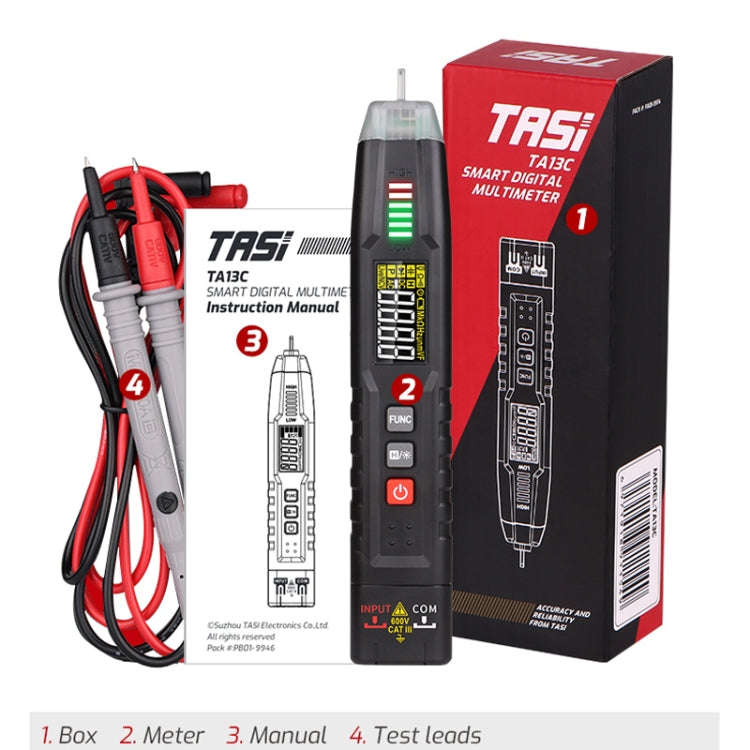 TASI TA13C Smart Pen Multimeter Digital High Precision Compact Portable Multimeter