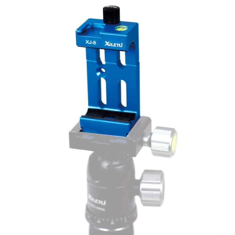 XILETU XJ-8 Aluminum Alloy Camera Head Tripod Mobile Phone Clip(Blue)