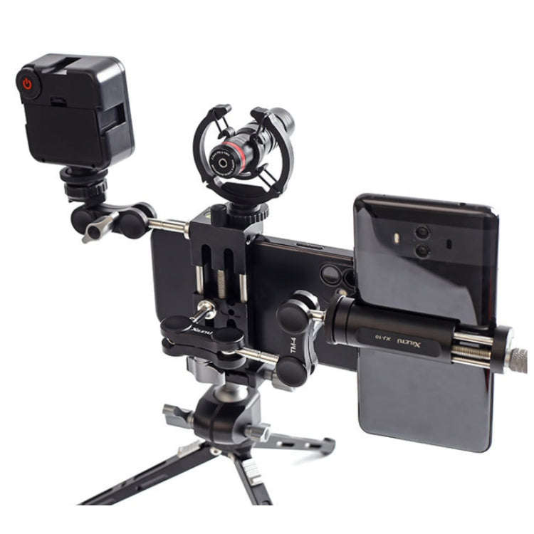 XILETU XJ-8 Aluminum Alloy Camera Head Tripod Mobile Phone Clip(Blue)