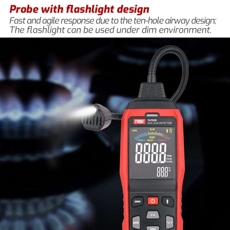 TASI TA702B Simulation Bar+Digital Display Cumbelo Gas Detector Portable Gas Testing Instrument N...