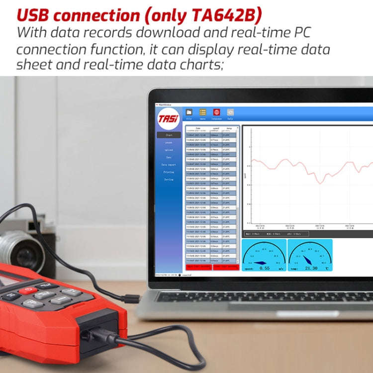 TASI TA642B Portable Digital Wind Speed Meter Air Volume Tester