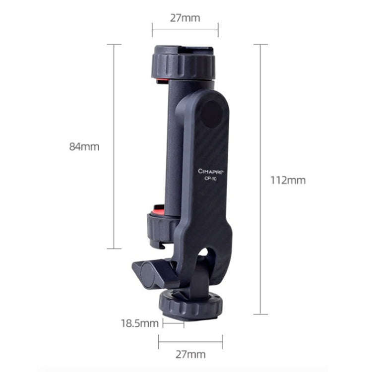 Cimapro Swivel Cold Boot Camera Phone Mount Bracket External Tripod(Black)