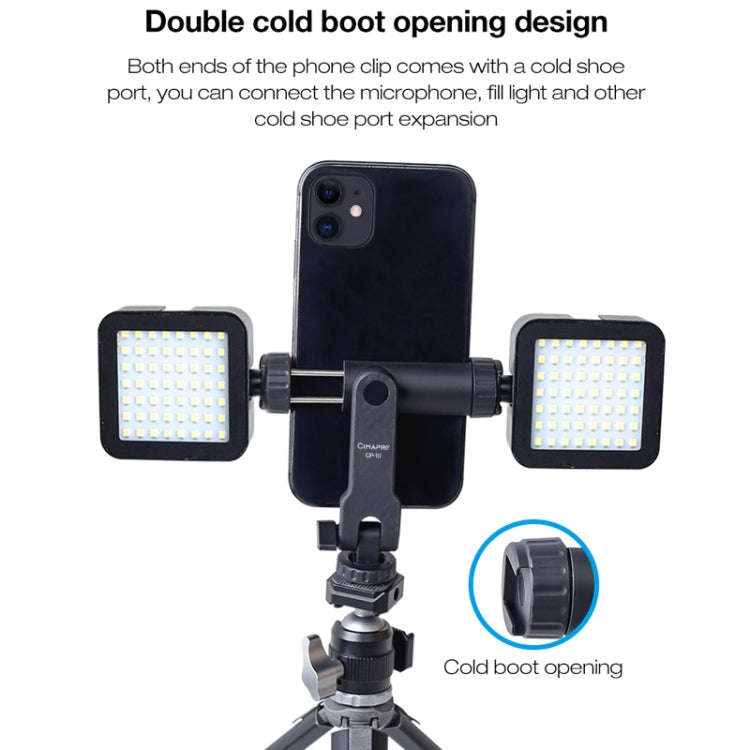 Cimapro Swivel Cold Boot Camera Phone Mount Bracket External Tripod(Black)