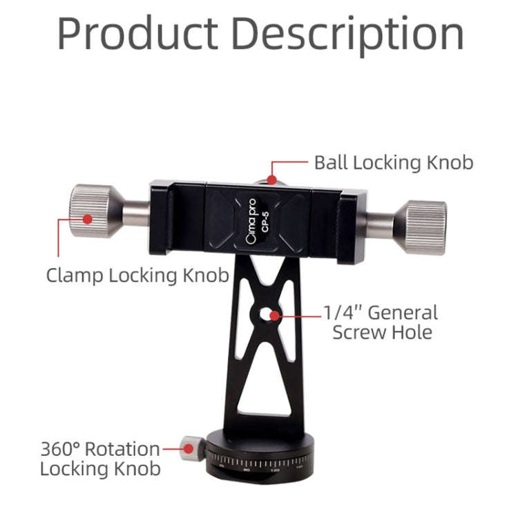 Cimapro Rotating Mobile Phone Clip Live Tripod Photography Stand(CP-5)
