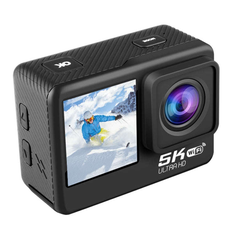 5K/30FPS WIFI HD Anti-Shake Remote Touch Dual-Screen IP68 Waterproof Sports Camera, Style: Camera...