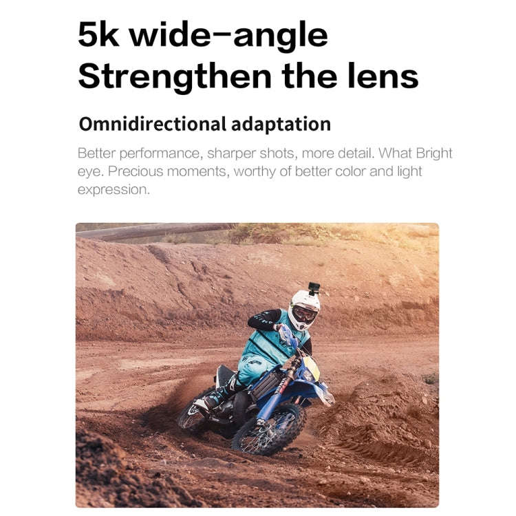 5K/30FPS WIFI HD Anti-Shake Remote Touch Dual-Screen IP68 Waterproof Sports Camera, Style: Camera...