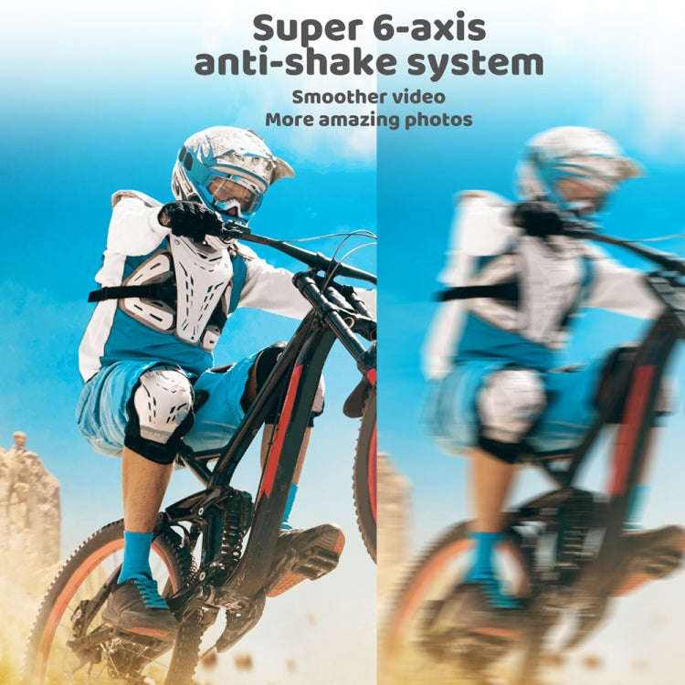 5K/30FPS WIFI HD Anti-Shake Remote Touch Dual-Screen IP68 Waterproof Sports Camera, Style: Camera...