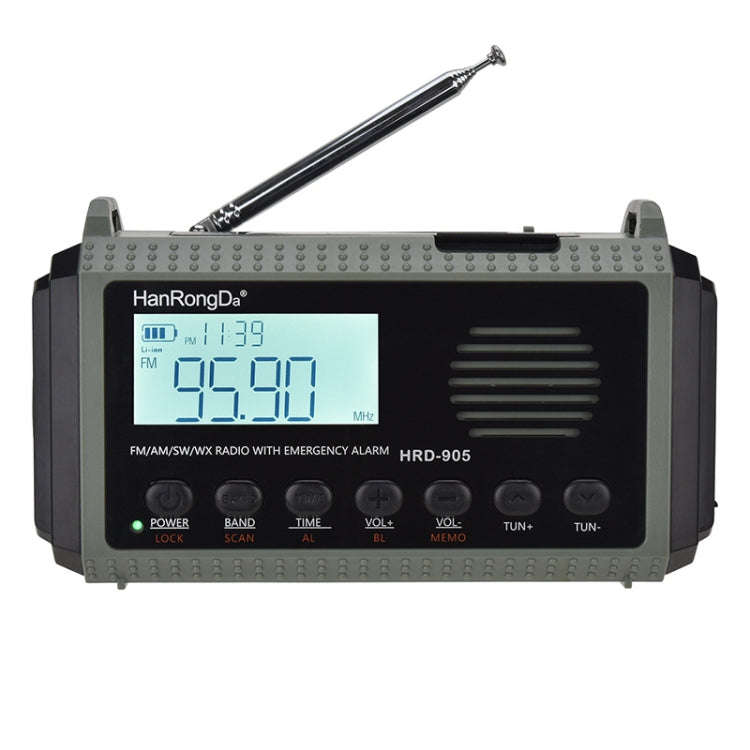 HanRongda HRD-905 Solar Charging LED Lighting Generation Disaster Prevention Emergency Full Band ...
