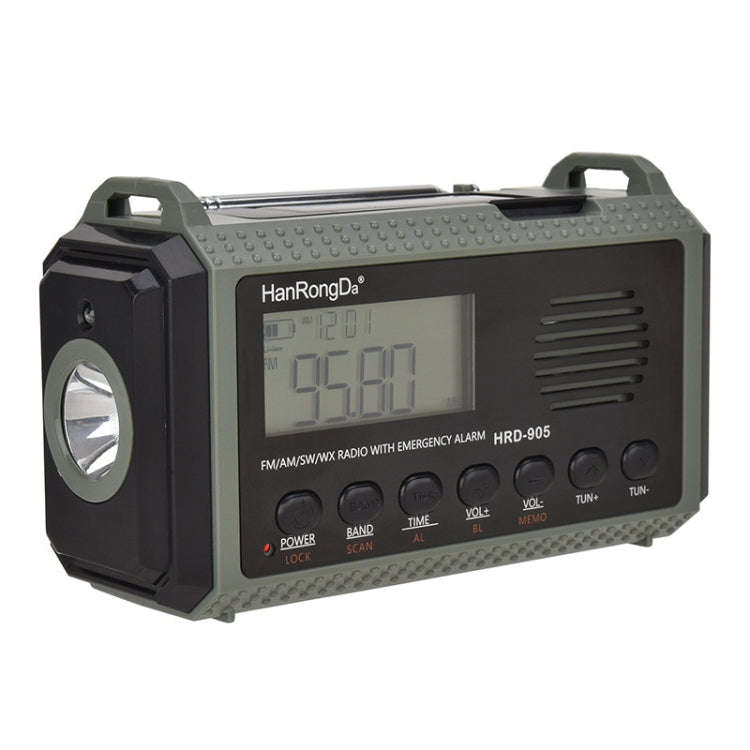 HanRongda HRD-905 Solar Charging LED Lighting Generation Disaster Prevention Emergency Full Band ...