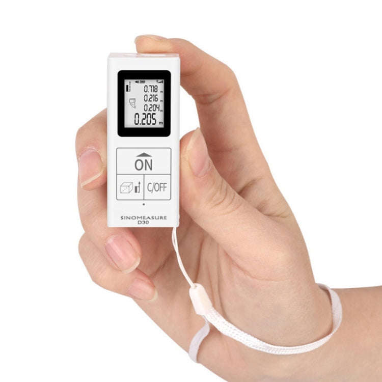 30m Mini Handheld Rechargeable Infrared Electronic Range Finder(White)
