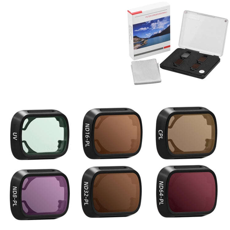 For DJI MINI3/MINI 3PRO BRDRC Filter Protective Glass, Style: 6pcs/set UV+CPL+ND8PL+ND16PL+ND32PL...