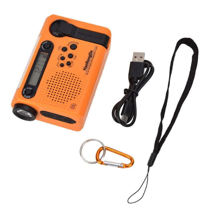 HanRongda HRD-900 LED Lighting Solar Hand Crank Power Generation NOAA Weather Warning Radio(Dark ...