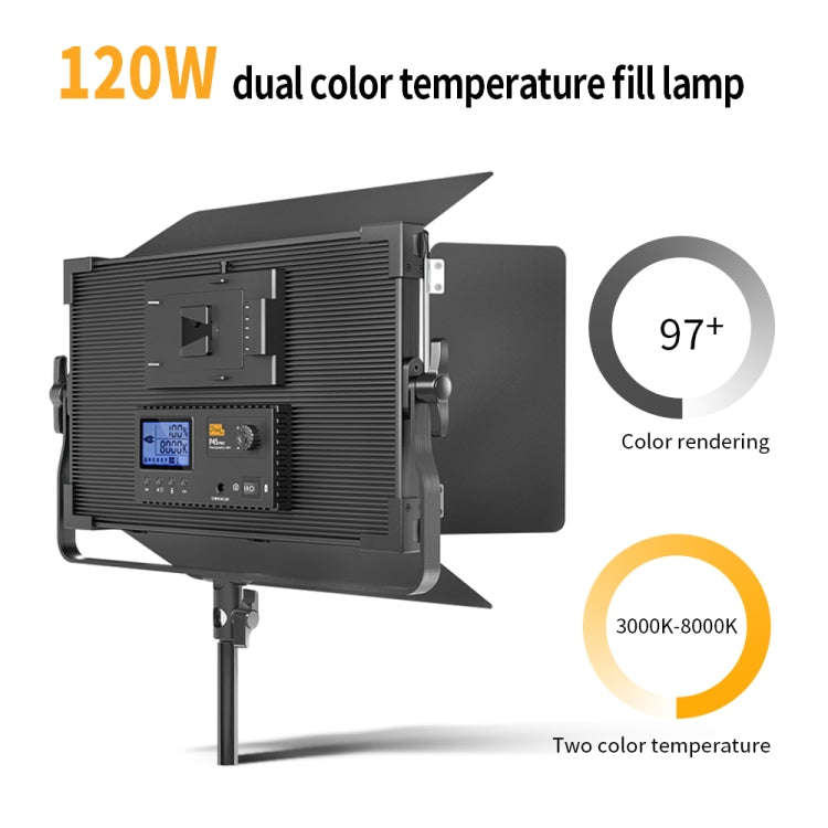 Pixel P45pro High Bright Dual Color Temperature Fill Light 120W Normal Bright Studio Camera Soft ...