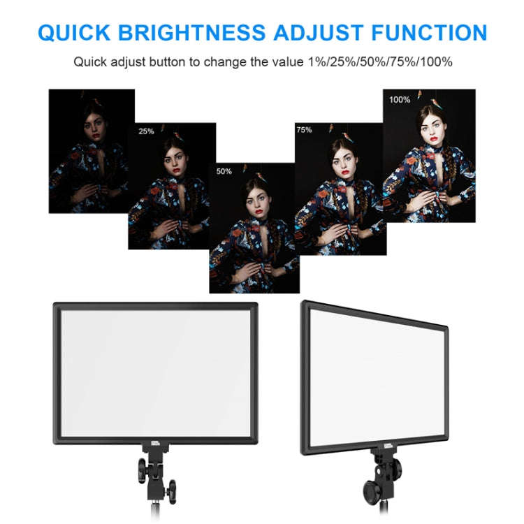 Pixel P50 Dual Color Temperature Flat Panel Fill Light 45W Soft Outdoor Shooting Fill Light For S...