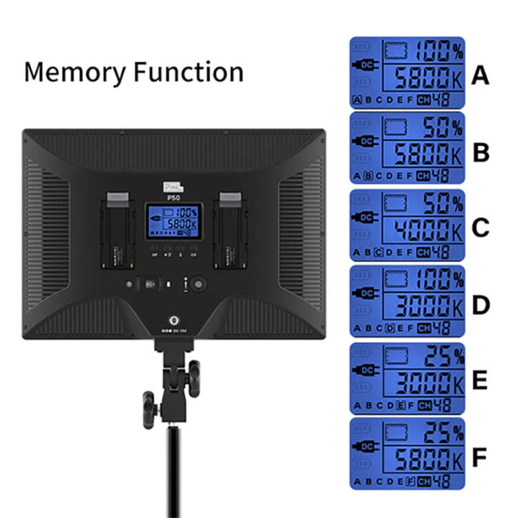 Pixel P50 Dual Color Temperature Flat Panel Fill Light 45W Soft Outdoor Shooting Fill Light For S...