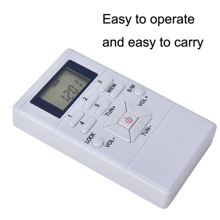 HanRongda HRD-109 Portable Mini FM Radio Conference Receiver(White)