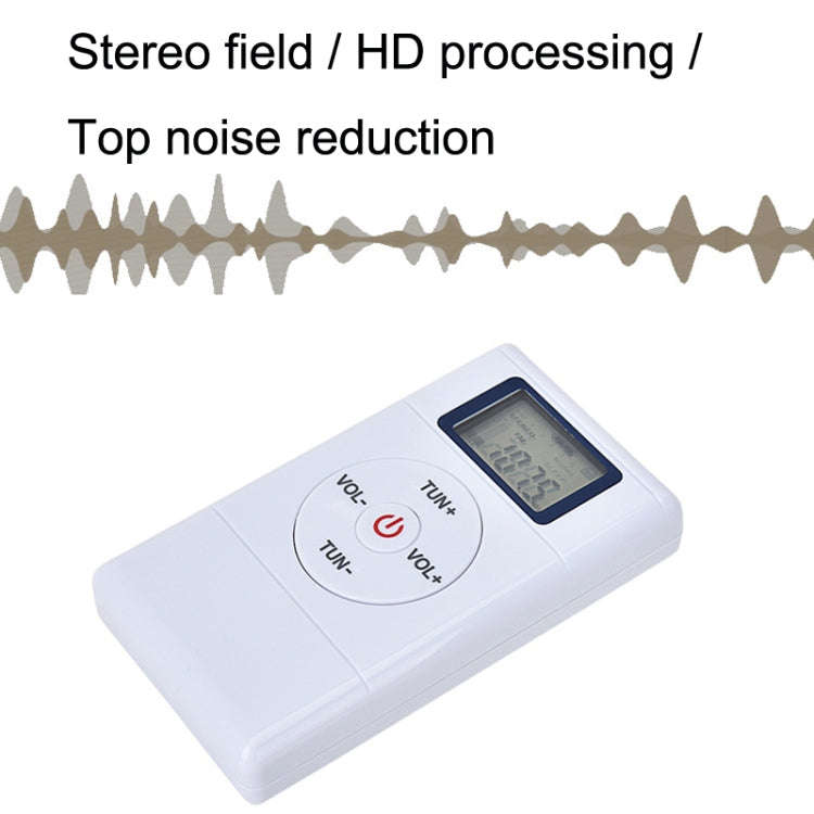 HanRongda HRD-109 Portable Mini FM Radio Conference Receiver(White)