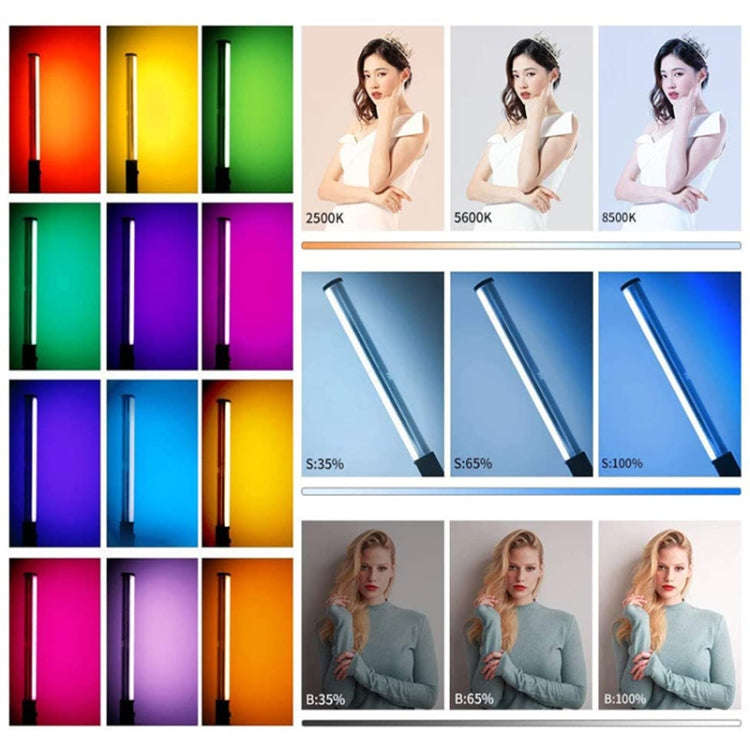 Pixel S24 RGB Fill Light Rod Handheld Portable Color Icelet Outdoor Videos Live Broadcast Studio ...