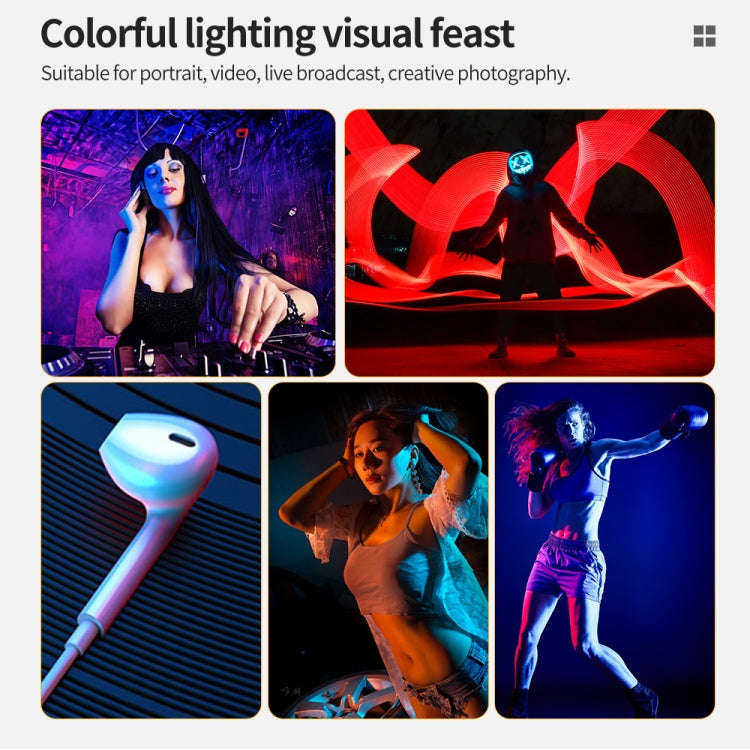 Pixel G3 Flat Panel RGB Fill Light Handheld Photography Camera Dimmable Desktop Mini Pocket Lamp(...