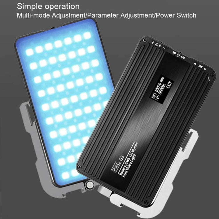 Pixel G3 Flat Panel RGB Fill Light Handheld Photography Camera Dimmable Desktop Mini Pocket Lamp(...