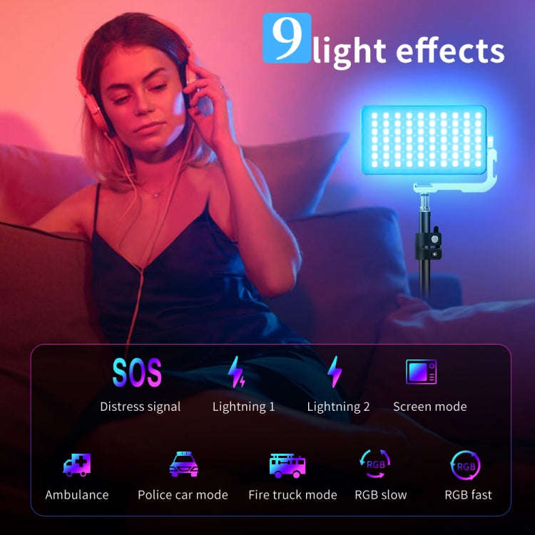 Pixel G3 Flat Panel RGB Fill Light Handheld Photography Camera Dimmable Desktop Mini Pocket Lamp(...