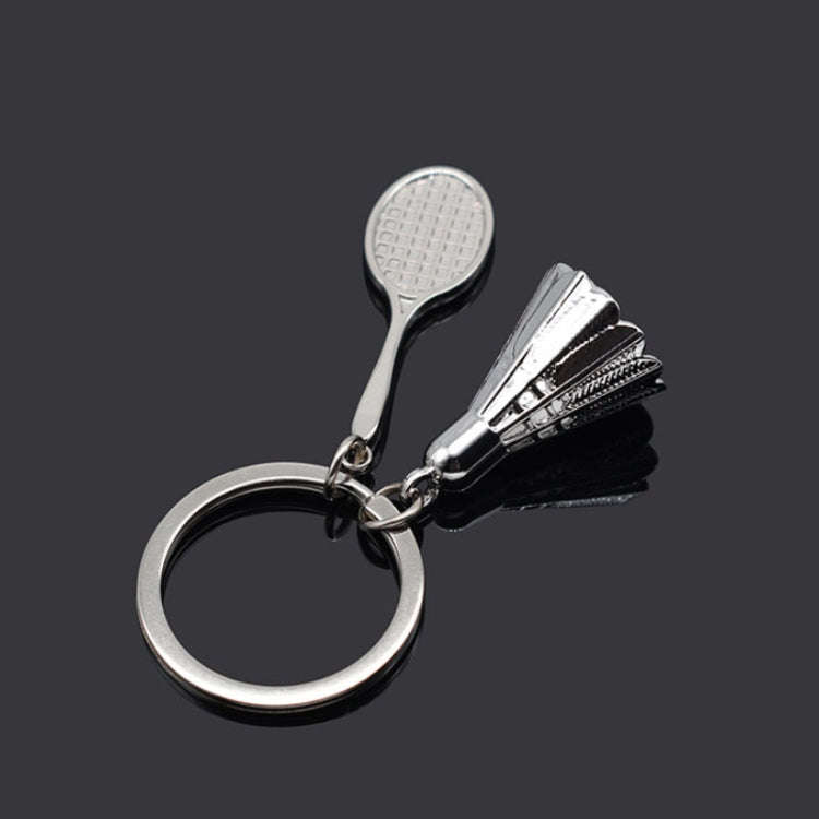 2pcs Simulated Badminton Metal Key Chain Arena Club Gift(Small)