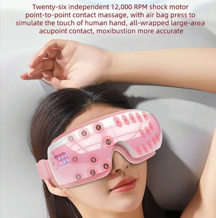 E5 Plus 26 Points Intelligent Eye Massager Adjustable Airbag Hot Compress Eye Protection Device(B...