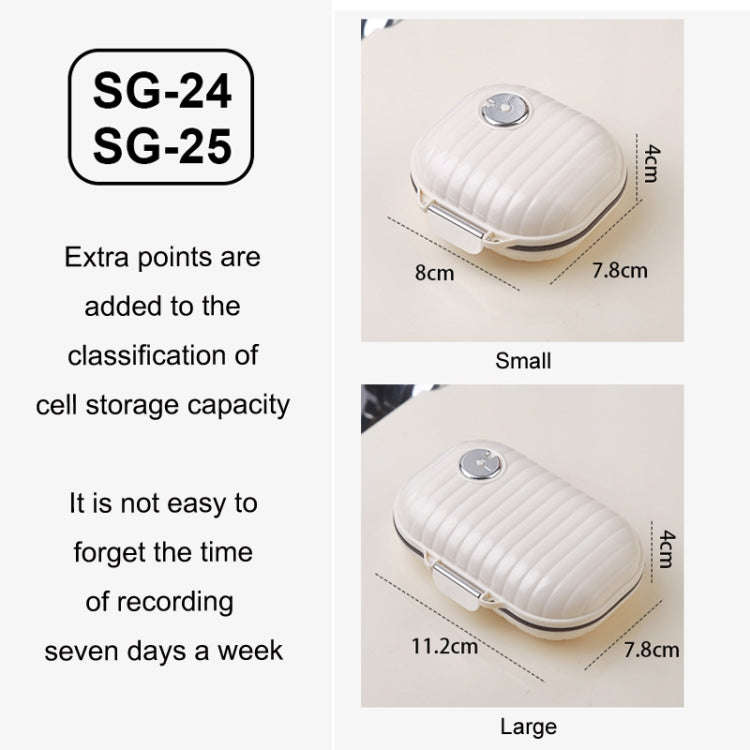 One Week Outdoor Travel Portable Medicine Dispensing Box Mini Airtight Box, Size: Large