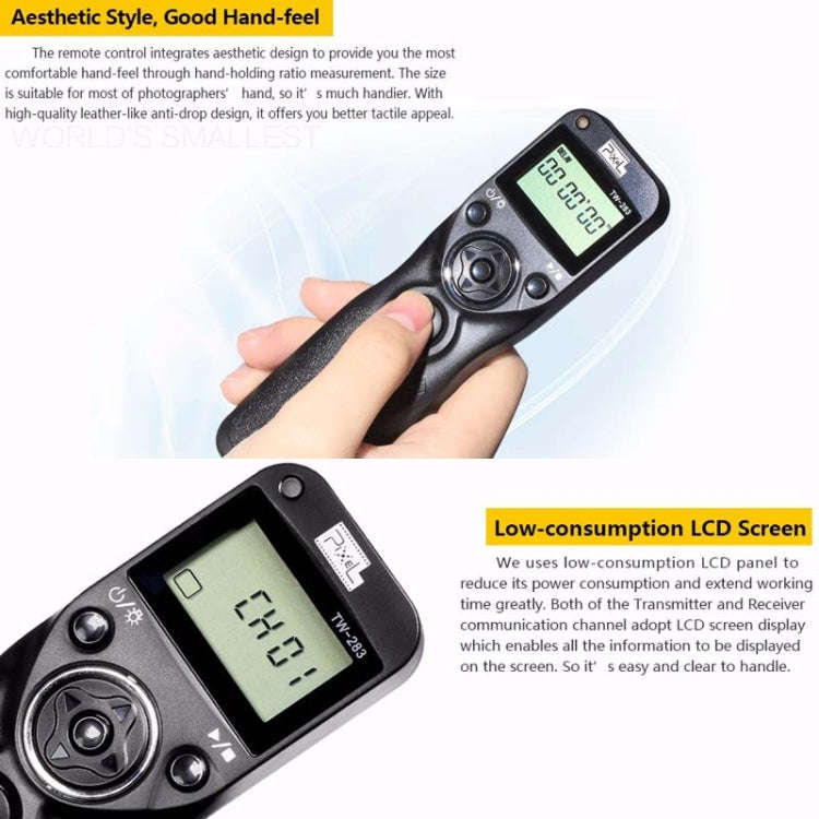 For Canon E3 Pixel TW283 Shutter Wireless Delay Remote Control SLR Shutter Flasher