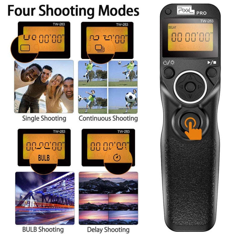 For Nikon DC0 Pixel TW283 Shutter Wireless Delay Remote Control SLR Shutter Flasher