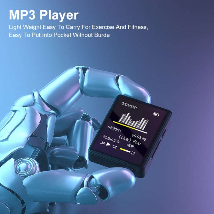 MP3 Music Player Bluetooth 5.0 Ebook Recorder MP4 Walkman Without Memory Card(Black)