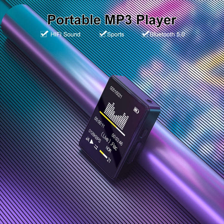 MP3 Music Player Bluetooth 5.0 Ebook Recorder MP4 Walkman Without Memory Card(Black)