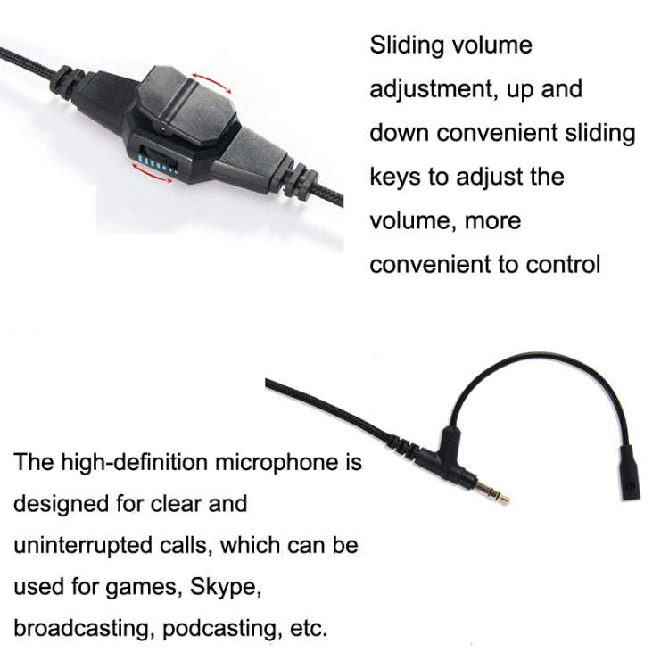 2m For Boom Microphone V-MODA Computer Gaming Headphone Cable(Gold Plug)