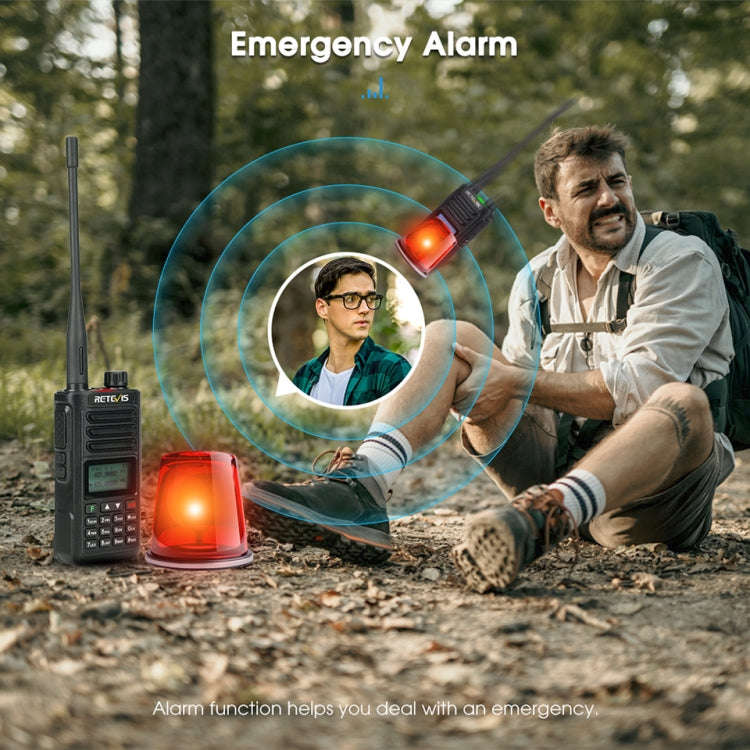 RETEVIS RA89 UV Dual-segment IP68 Waterproof Dual-guard Dual-standby Walkie Talkie(EU Frequency 1...
