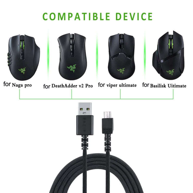 For Razer / Naga Viper Pro / Viper V2 Professional Wireless Mouse Charging Cable(White)
