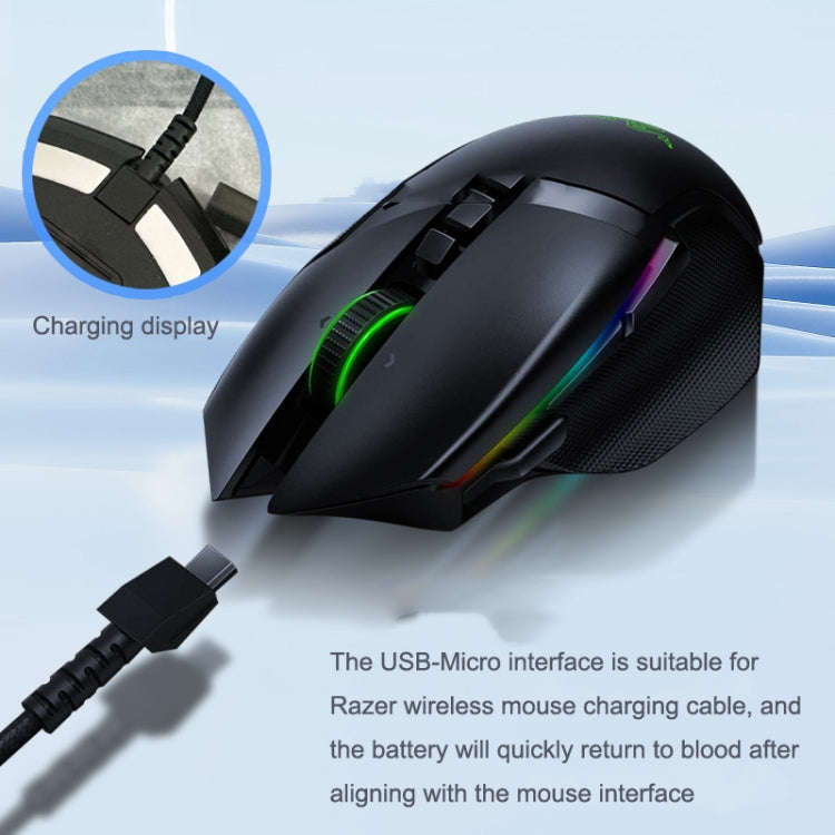 For Razer / Naga Viper Pro / Viper V2 Professional Wireless Mouse Charging Cable(White)