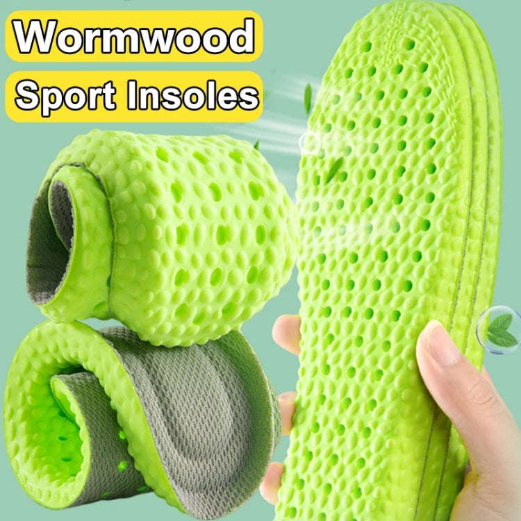Wormwood Deodorant Running Insoles Memory Foam Breathable Orthopedic Shoes Pad, Size: 40(Grey)