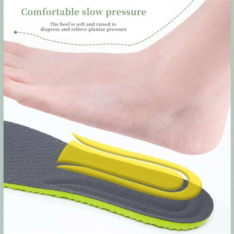Wormwood Deodorant Running Insoles Memory Foam Breathable Orthopedic Shoes Pad, Size: 40(Grey)