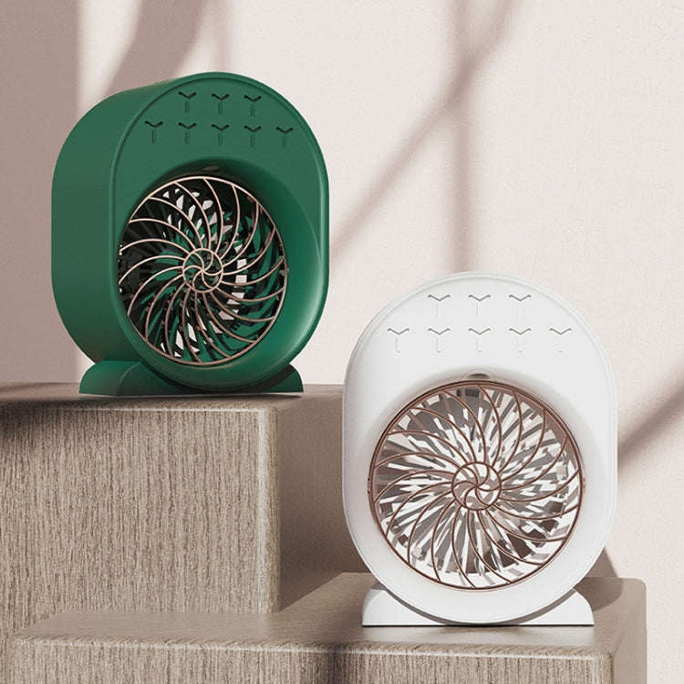 USB Spray Humidification Air Conditioning Fan Small Portable Desktop Air Cooler, Style: Plug-in (...