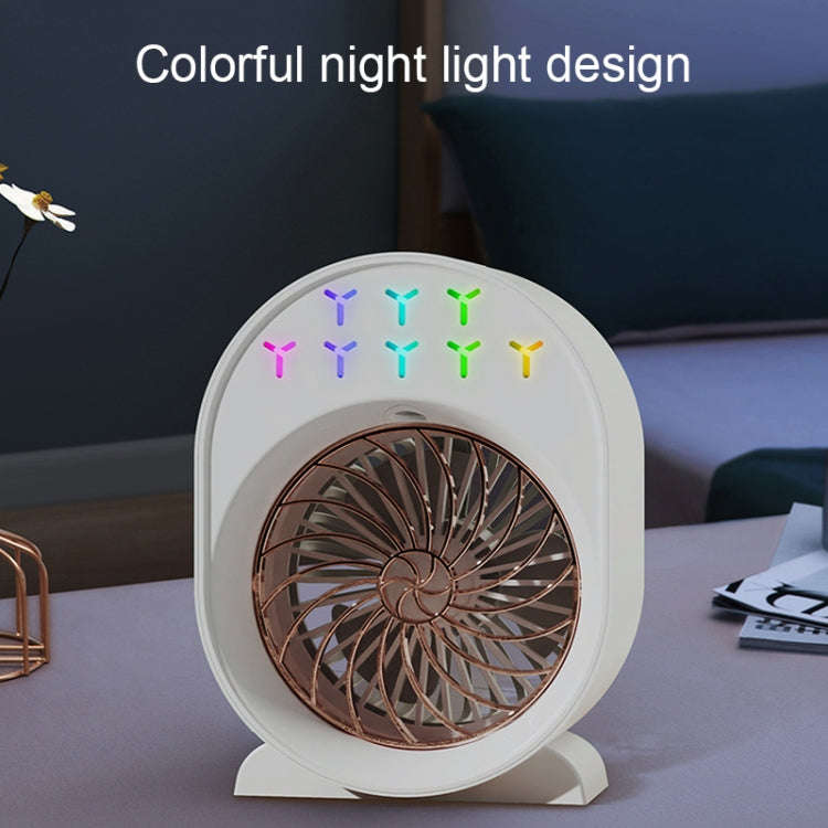 USB Spray Humidification Air Conditioning Fan Small Portable Desktop Air Cooler, Style: Plug-in (...