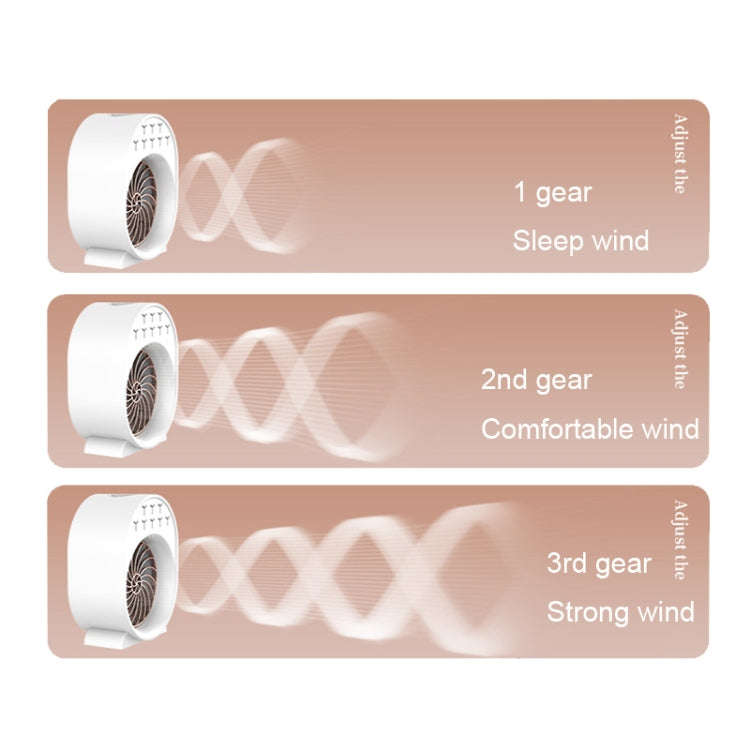 USB Spray Humidification Air Conditioning Fan Small Portable Desktop Air Cooler, Style: Plug-in (...