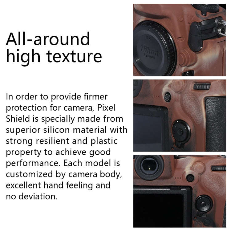 Pixel P001 For Nikon D500 Camera Silicone Protector Case(Desert Camouflage)