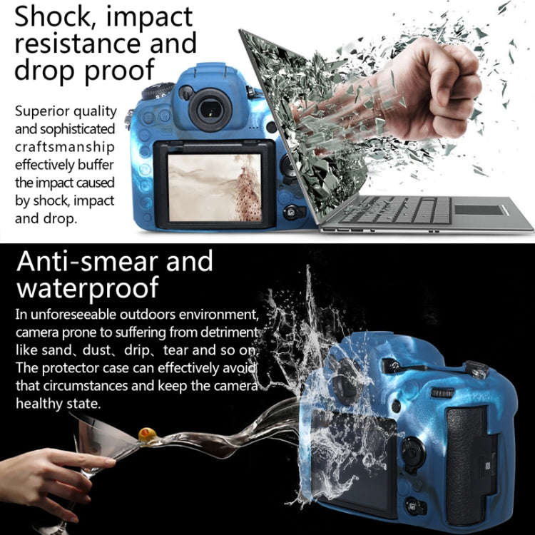 Pixel P001 For Nikon D500 Camera Silicone Protector Case(Ocean Camouflage)