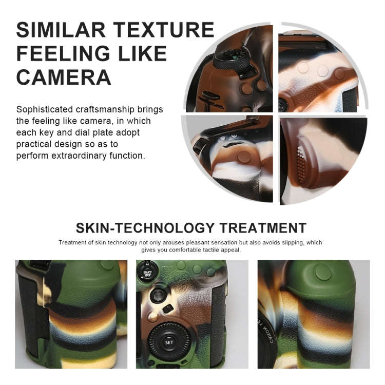 Pixel P001 For Canon EOS 5D Mark IV Camera Silicone Protector Case(Jungle Camouflage)
