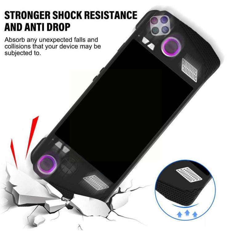For ASUS ROG Ally Handheld Game Console Silicone Drop-proof Protective Case All-inclusive Case(Blue)