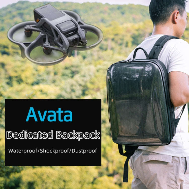 For DJI AVATA Storage Bag Hard Shell Waterproof Shoulder Bag Backpack(Yellow EVA Lining)