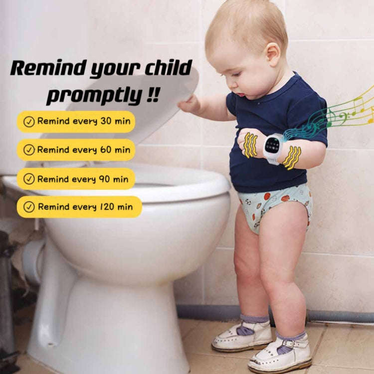 Wireless Timing Bedwetting Alarm Potty Training Watch For Elderly and Kids(White)