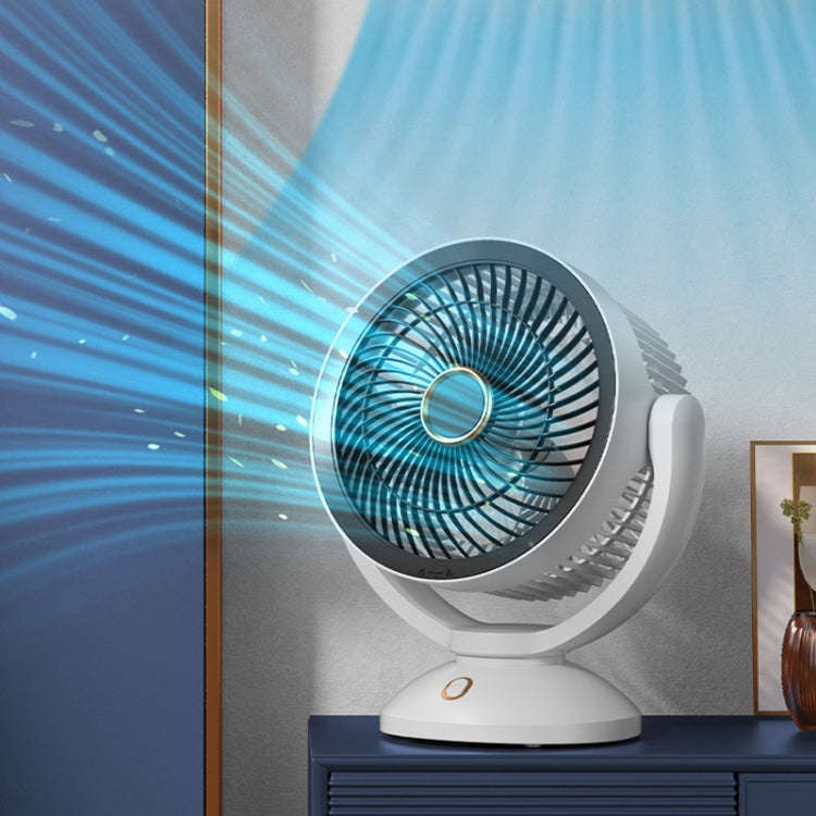 Desktop Air Circulation Upright Night Light Fan Household Rotatable Turbo Fan, Style: Charging Model